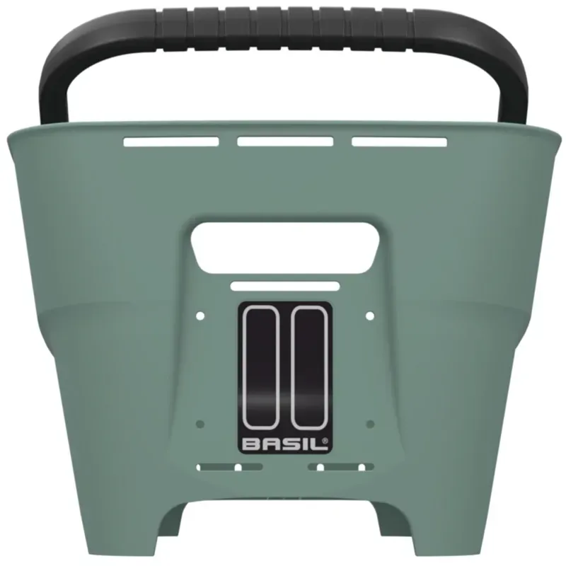 Basil Cento Neo 21l Rear Basket in Silvergreen-3