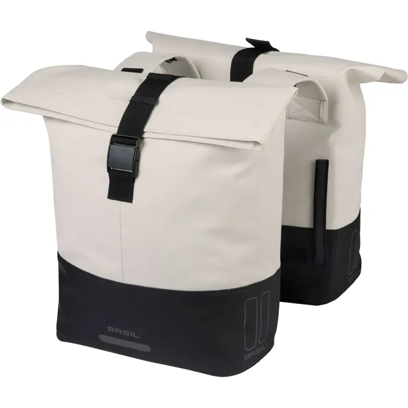 Basil Cove 28-32l Double Pannier Bag in Off-White/Black