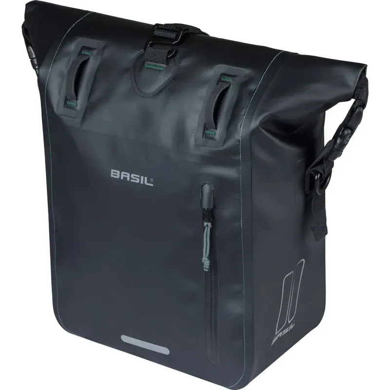 Basil Rivo 12-15l MIK Hook Single Tarpaulin Bag in Black