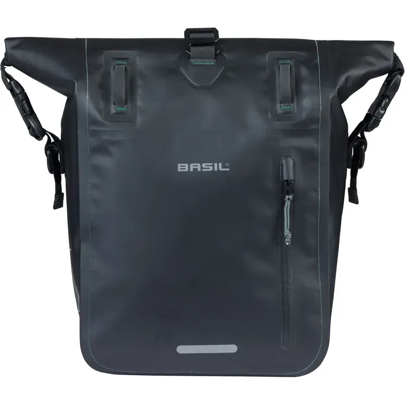 Basil Rivo 12-15l MIK Hook Single Tarpaulin Bag in Black-1