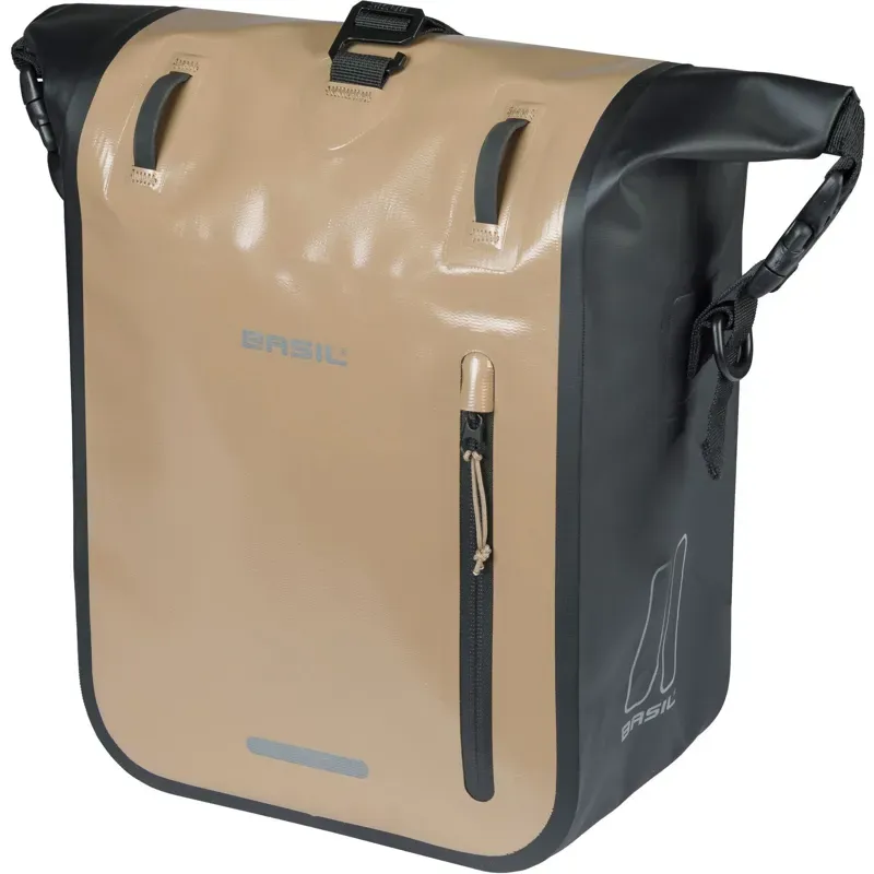 Basil Rivo 12-15l MIK Hook Single Tarpaulin Bag in Sand/Black