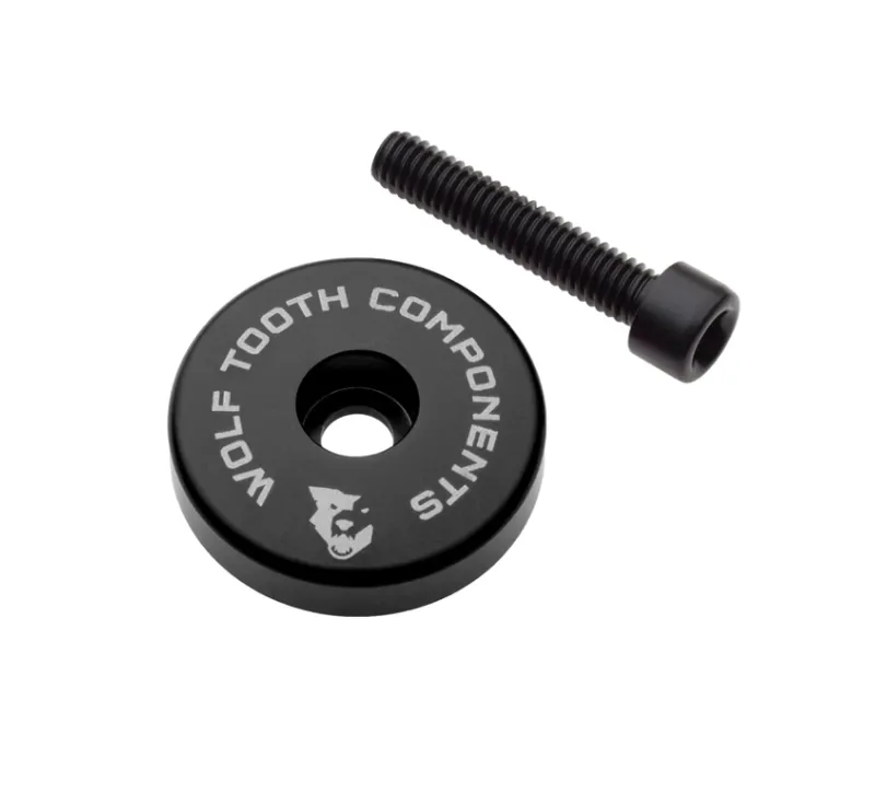 Wolf Tooth Ultralight Stem Cap With Integrated Spacer / Black