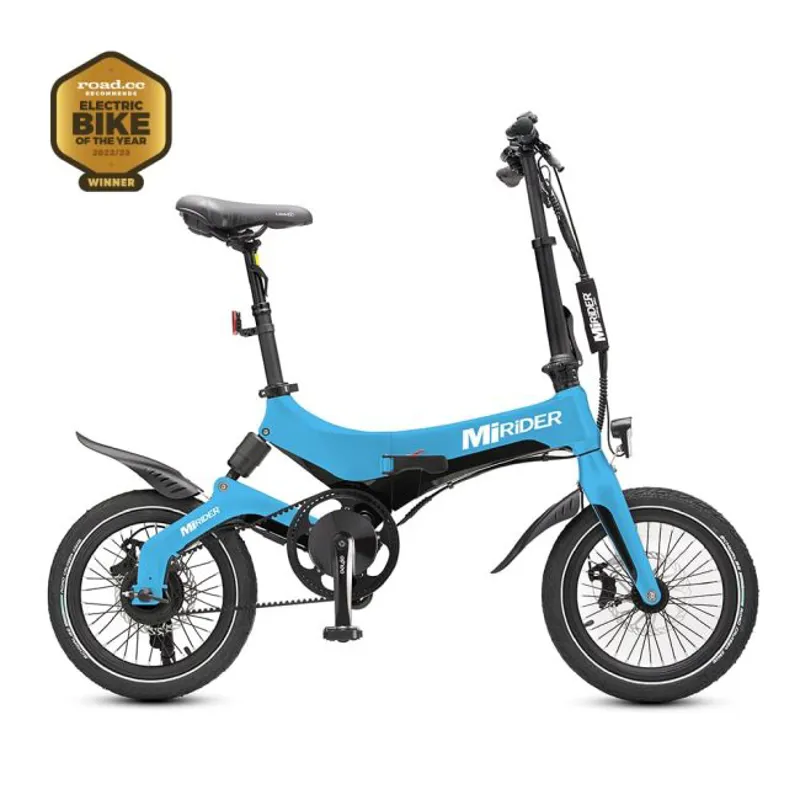 MiRiDER One GB3 16in folding ebike finished in Azure Blue