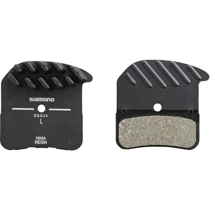 Shimano H03A Resin Disc Brake Pad and spg Alloy  W/ Fin -1