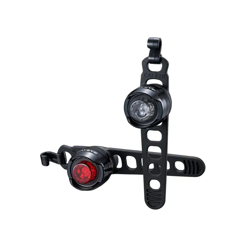 Cateye Orb Set Front and Rear Light In Black