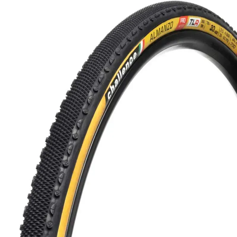 Challenge Almanzo Pro 700x33c Tanwall Handmade Clincher Tyre in Black-1