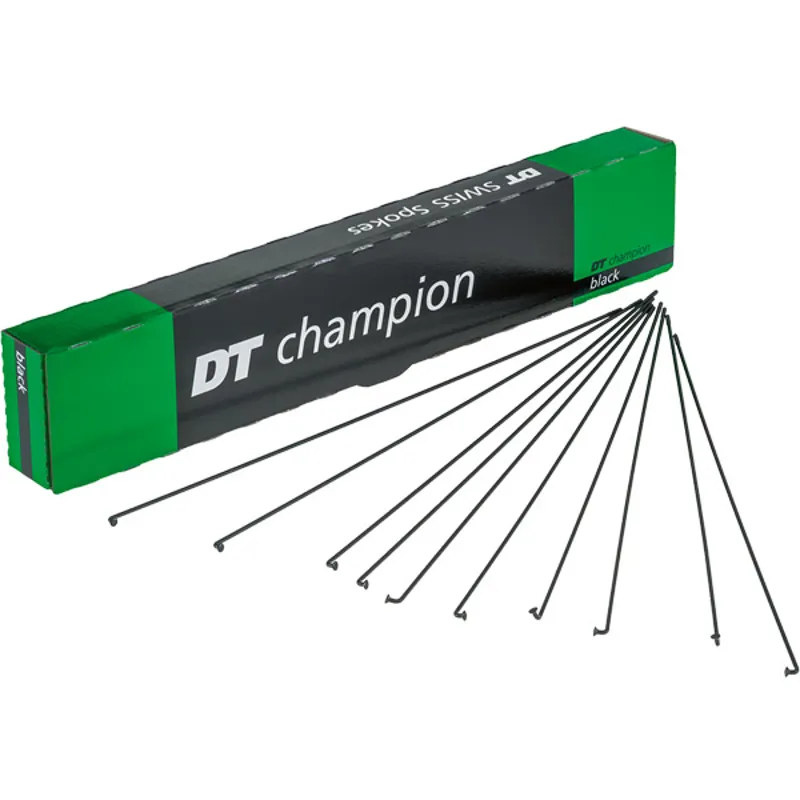 DT Swiss Champion Spokes in Black SOLD SINGLY
