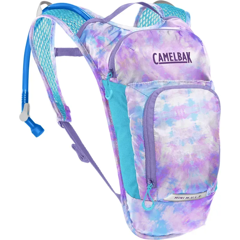 Camelbak Kids' Mini MULE 3l Hydration Pack w/1.5l Reservoir in Tie Dye/Pink