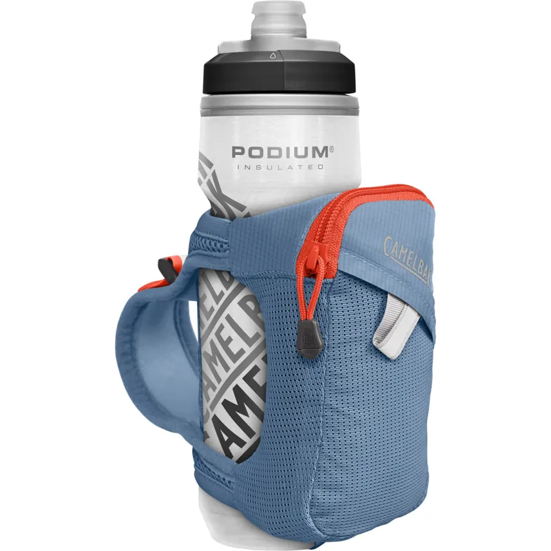 Camelbak Quick Grip Chill Insulated Handheld Bottle in Blue/Orange