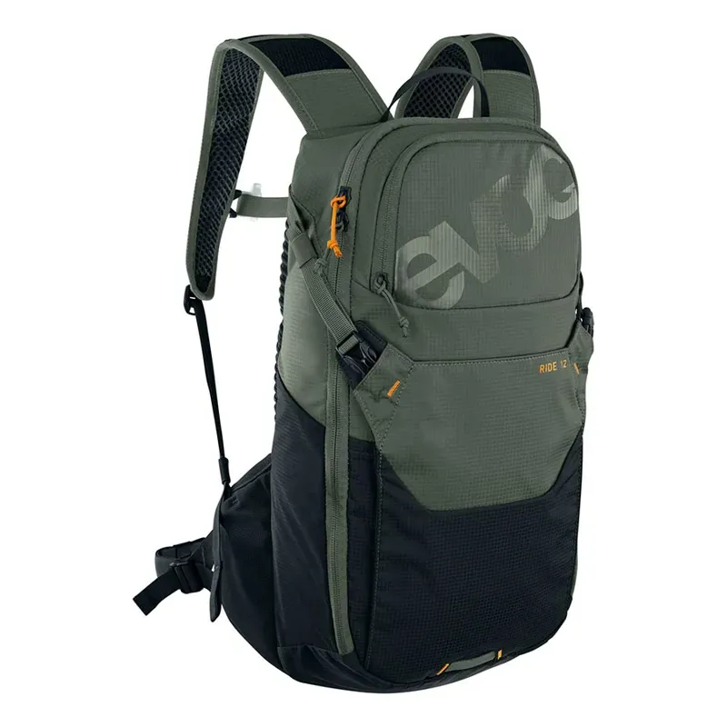 EVOC Ride 12 Backpack in Dark Olive/Black