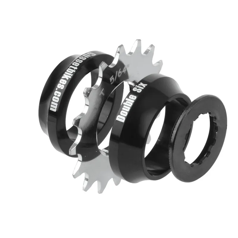 Gusset Double Six Single Speed Converter in Black