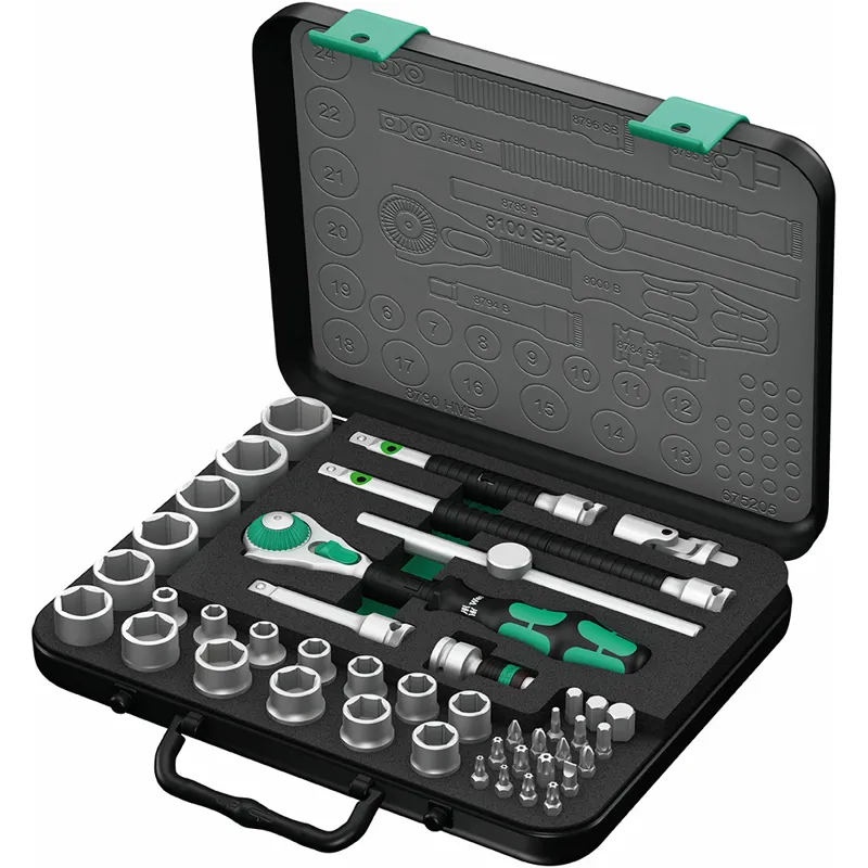 Wera Tools 8100 SB 2 Zyklop 3/8 Drive Speed Ratchet Set in Black