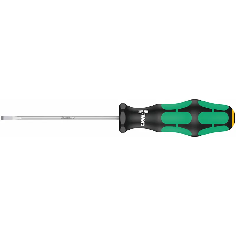 Wera Tools 334 SK Slotted Screw Screwdriver in Black/Green