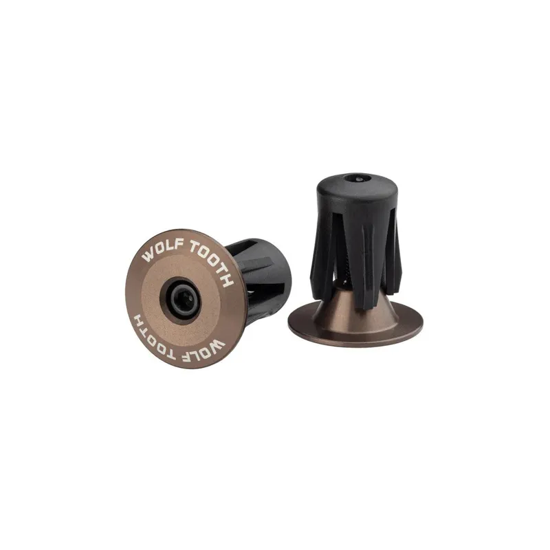 Wolf Tooth Alloy Bar End Plugs in Espresso