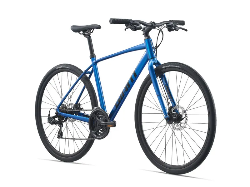 2021 Giant Escape 3 Disc Hybrid Bike in Blue -8