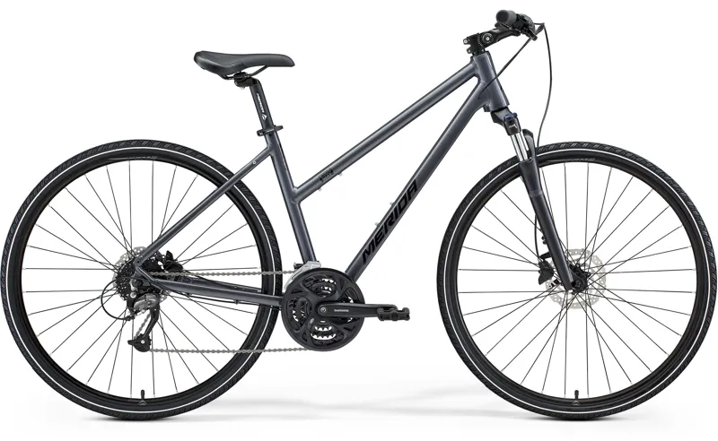 Merida Crossway 40 Womens Hybrid Bike in Grey