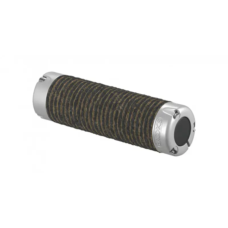 Brooks Plump Leather Grips in Black
