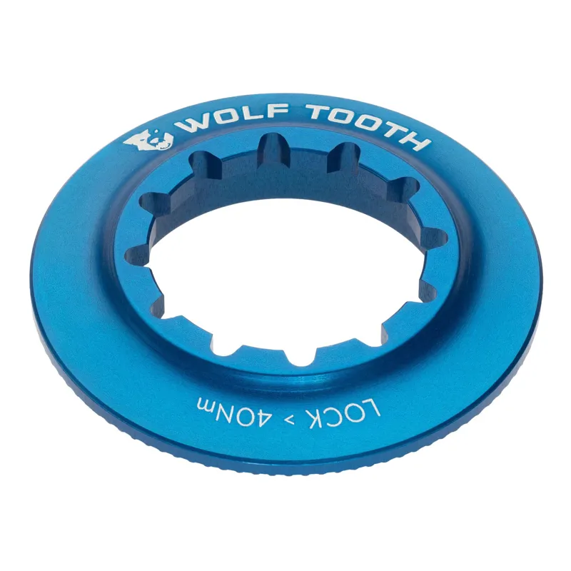 Wolf Tooth Centrelock Rotor Internal Spline Lockring in Blue