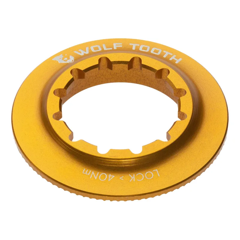 Wolf Tooth Centrelock Rotor Internal Spline Lockring in Gold