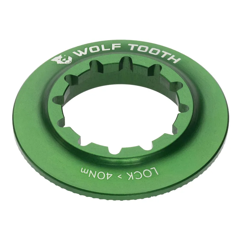 Wolf Tooth Centrelock Rotor Internal Spline Lockring in Green