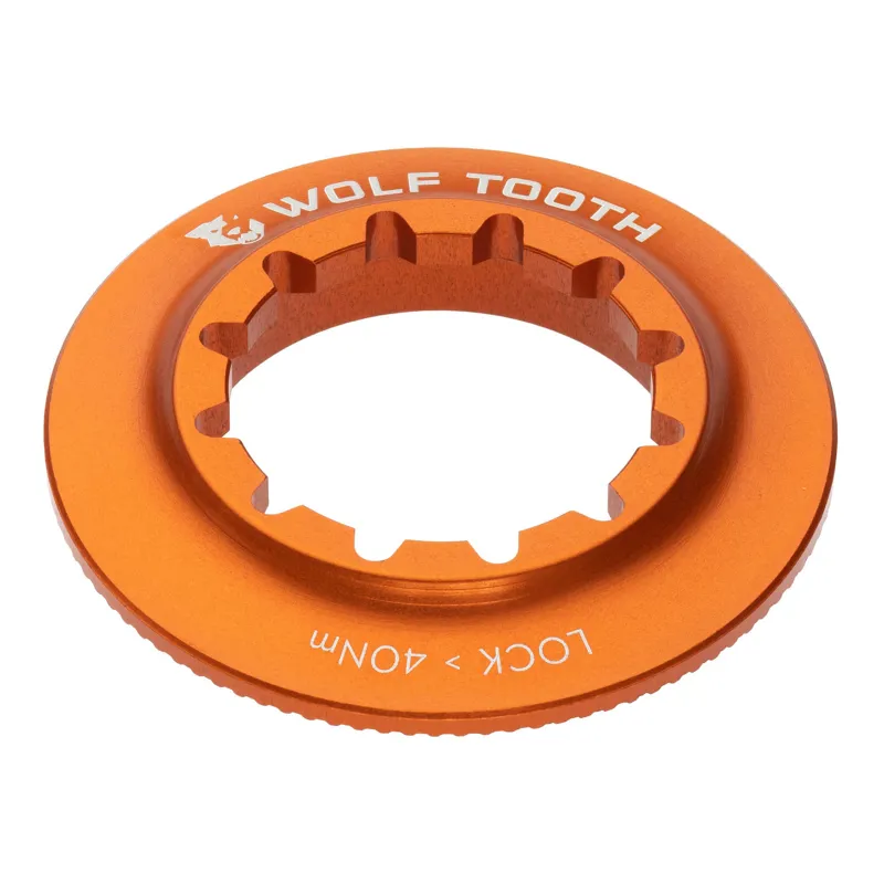 Wolf Tooth Centrelock Rotor Internal Spline Lockring in Orange