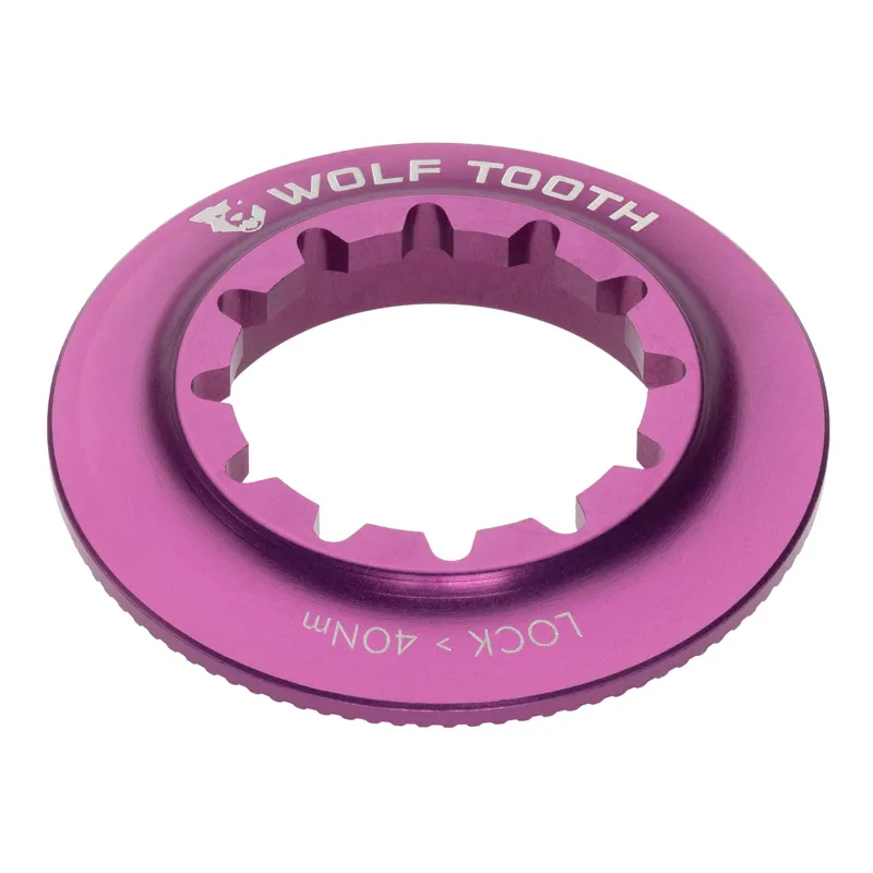 Wolf Tooth Centrelock Rotor Internal Spline Lockring in Purple