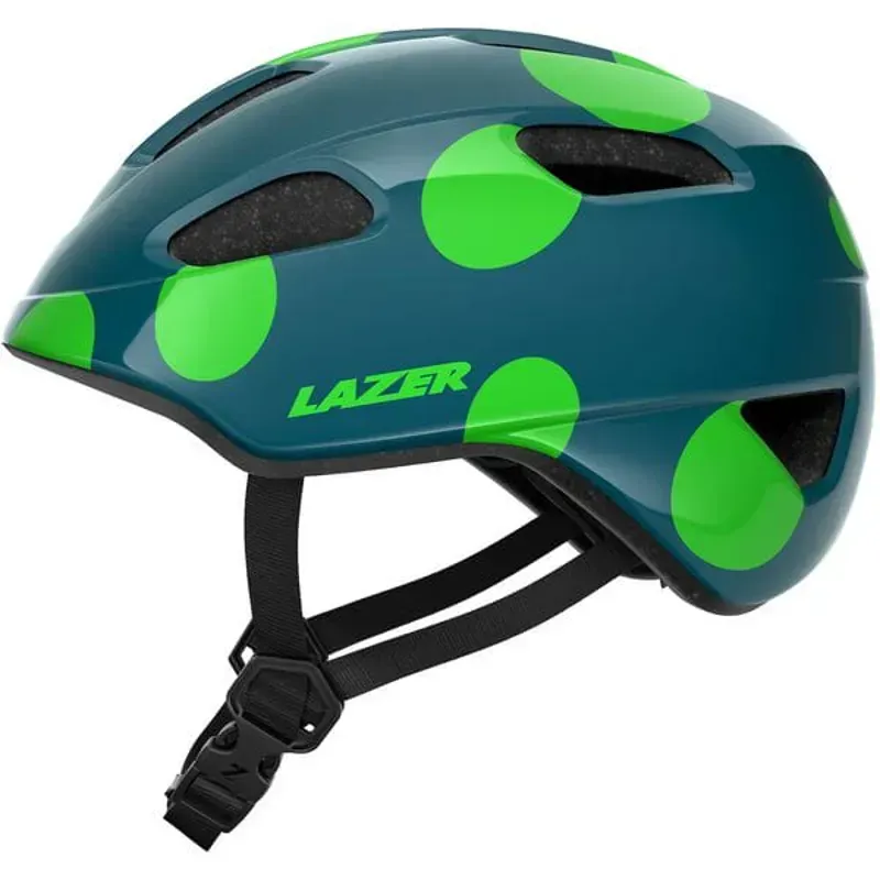 Lazer NutZ KC Kid's Helmet in Green Dots-3