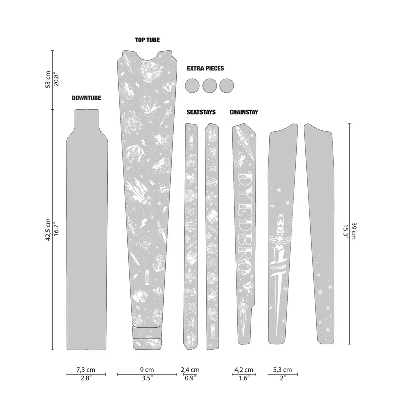 Gravel Frame Protection NLS Old School Tattoo White