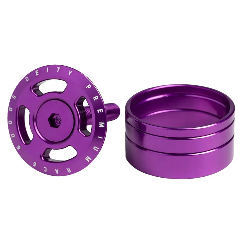 Deity Crosshair Headset Cap Kit in Purple