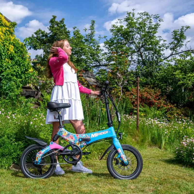 MiRiDER One 16in folding ebike finished in Flora Edition