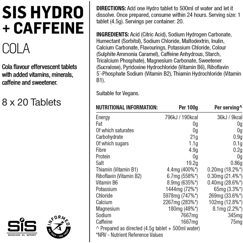 Science in Sport GO Hydro Hydration Drink Tablets in Cola-1