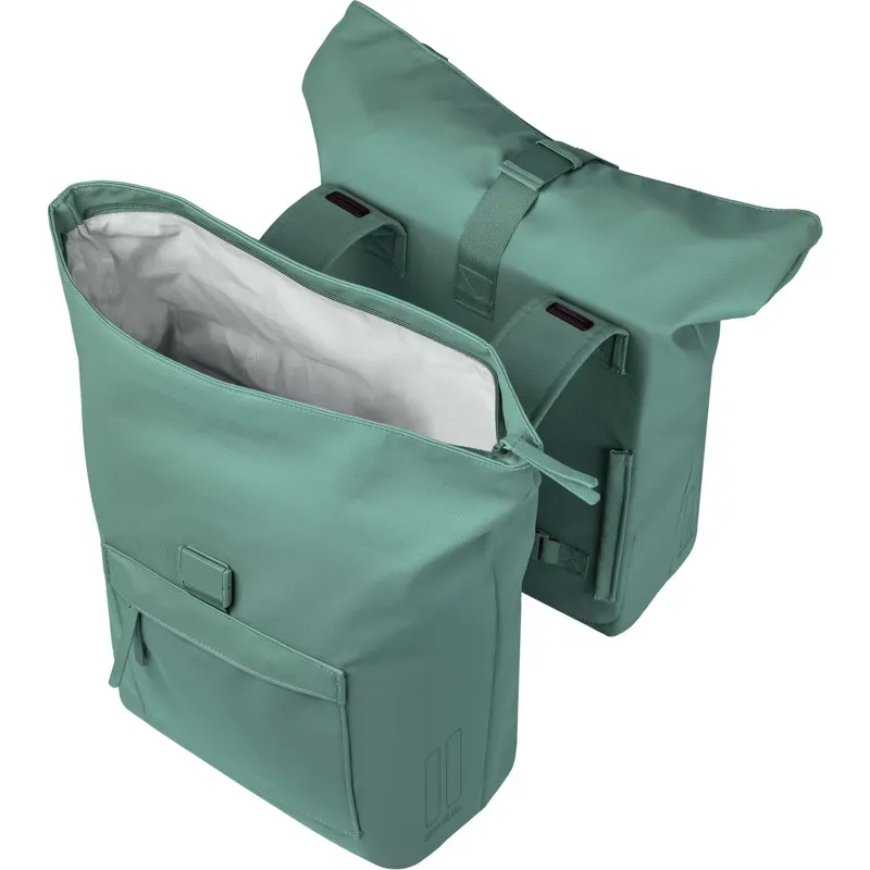 Basil Brooklyn 41l Double Pannier Bag in Silvergreen-2