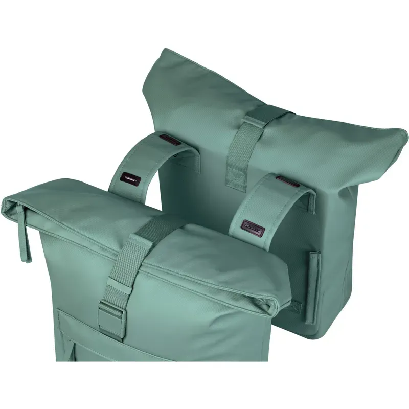 Basil Brooklyn 41l Double Pannier Bag in Silvergreen-3