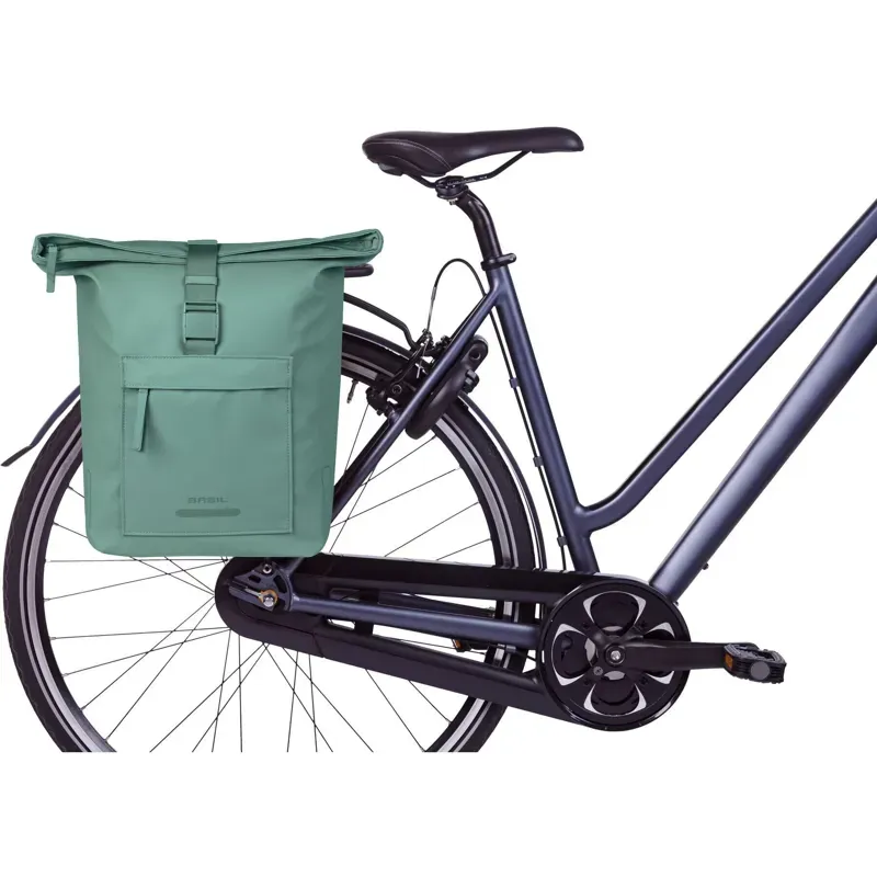 Basil Brooklyn 41l Double Pannier Bag in Silvergreen-5