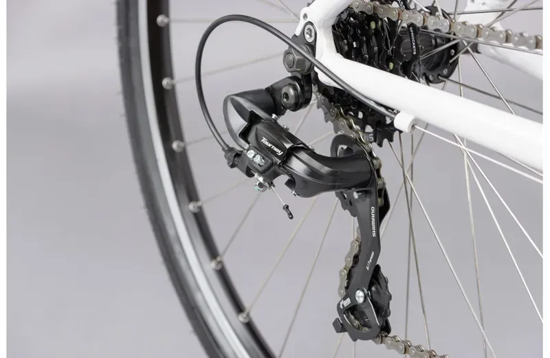 Ridgeback Motion Open Frame Hybrid Bike in White-9