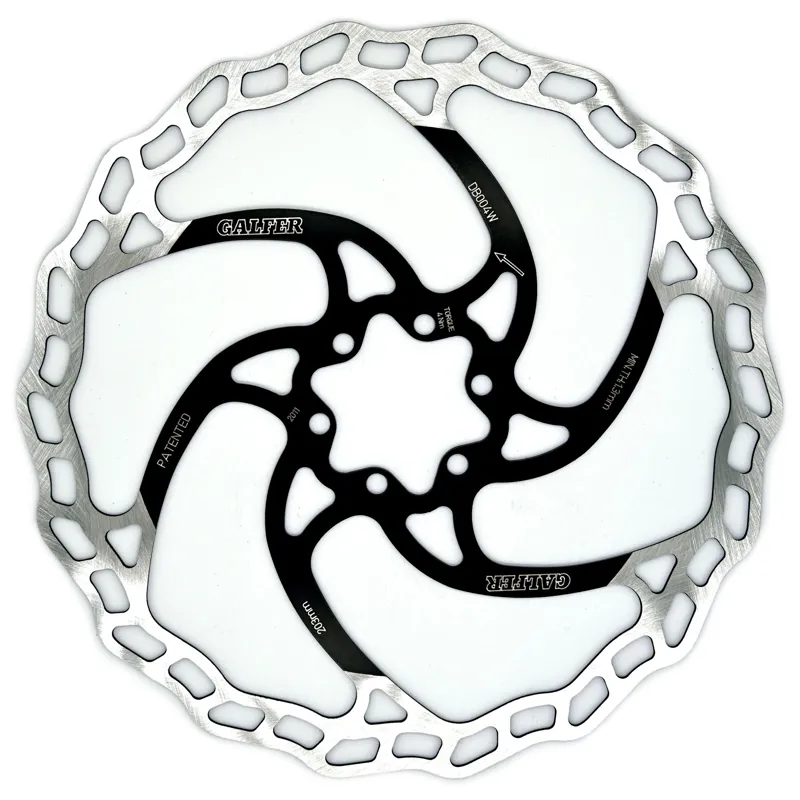 Galfer 6-bolt 2.0mm 180mm Wave Brake Rotor in Black/Silver