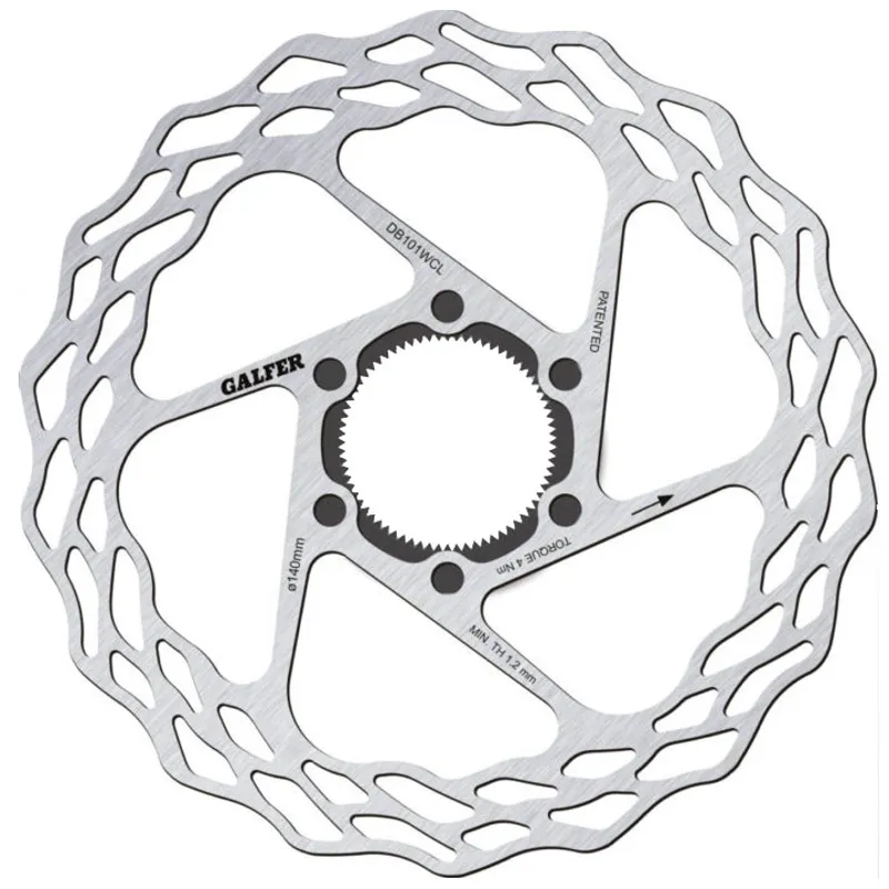 Galfer CL 1.8mm 140mm CL Wave Road Brake Rotor in Black/Silver