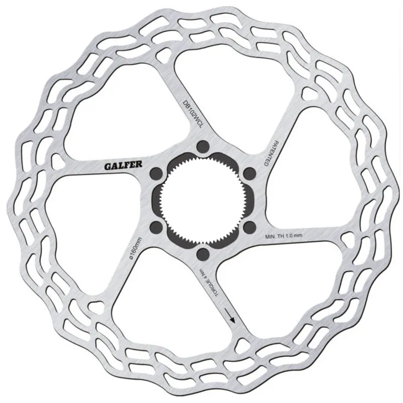 Galfer CL 1.8mm 160mm CL Wave Road Brake Rotor in Black/Silver
