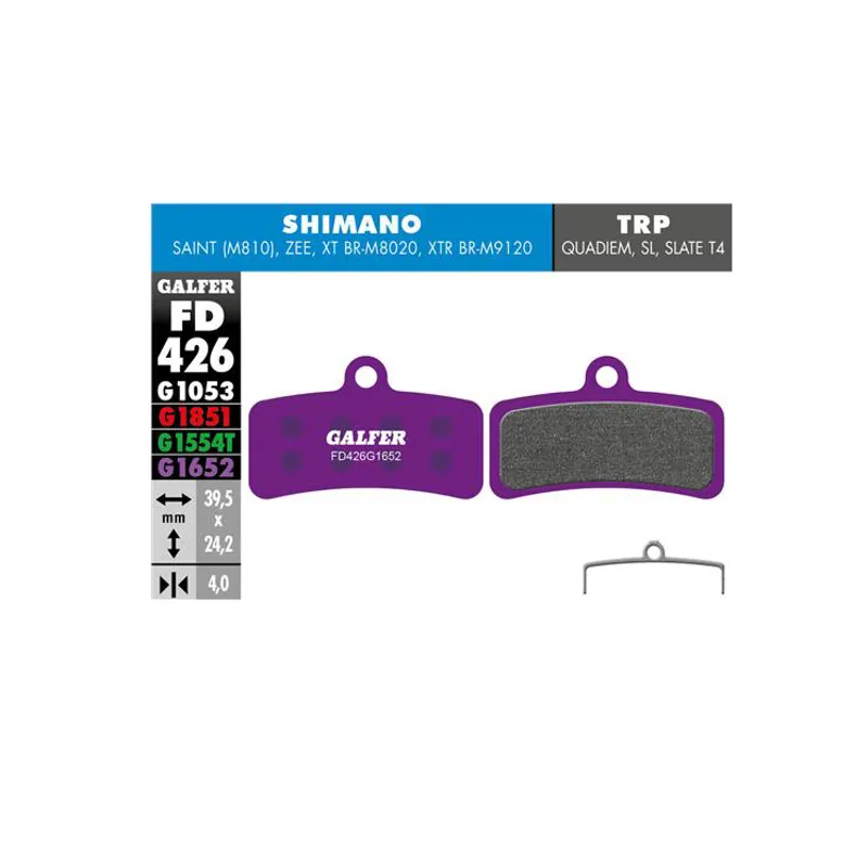 Galfer Shimano D-type 4-piston Replacement TRP Quadiem E-bike Brake Pads