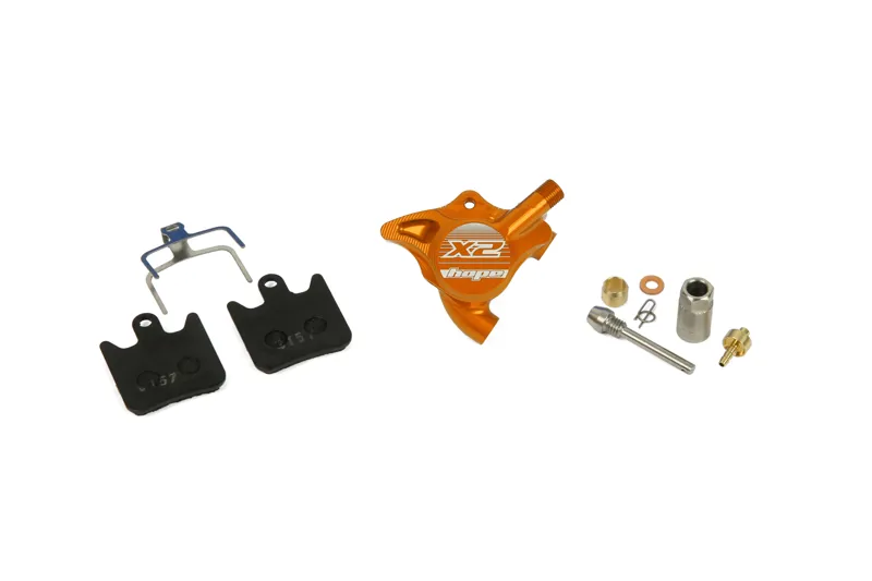 Hope X2 FM Complete Disc Brake Caliper in Orange