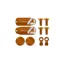 Hope Tech 4 x2 Custom Kit - Pair - Orange