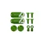 Hope Tech 4 x2 Custom Kit - Pair - Green