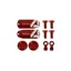 Hope Tech 4 x2 Custom Kit - Pair - Red