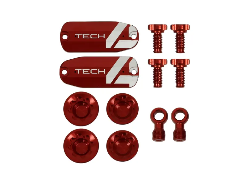 Hope Tech 4 v4 Custom Kit - Pair - Red