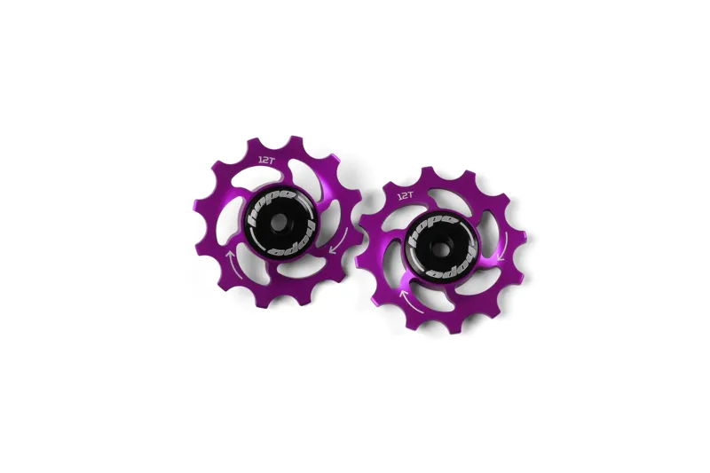 Hope 12 Tooth Jockey Wheel Pair in Purple