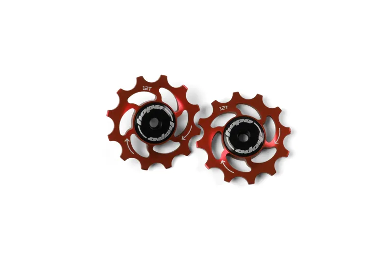 Hope 12 Tooth Jockey Wheel Pair in Red