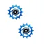 Hope 13 Tooth Jockey Wheels - Pair - Blue