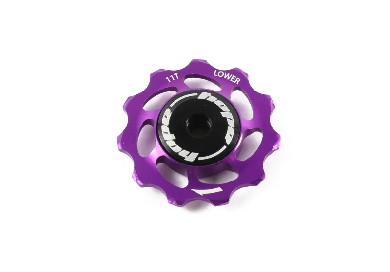 Hope 11 Tooth Jockey Wheel Complete in Purple 