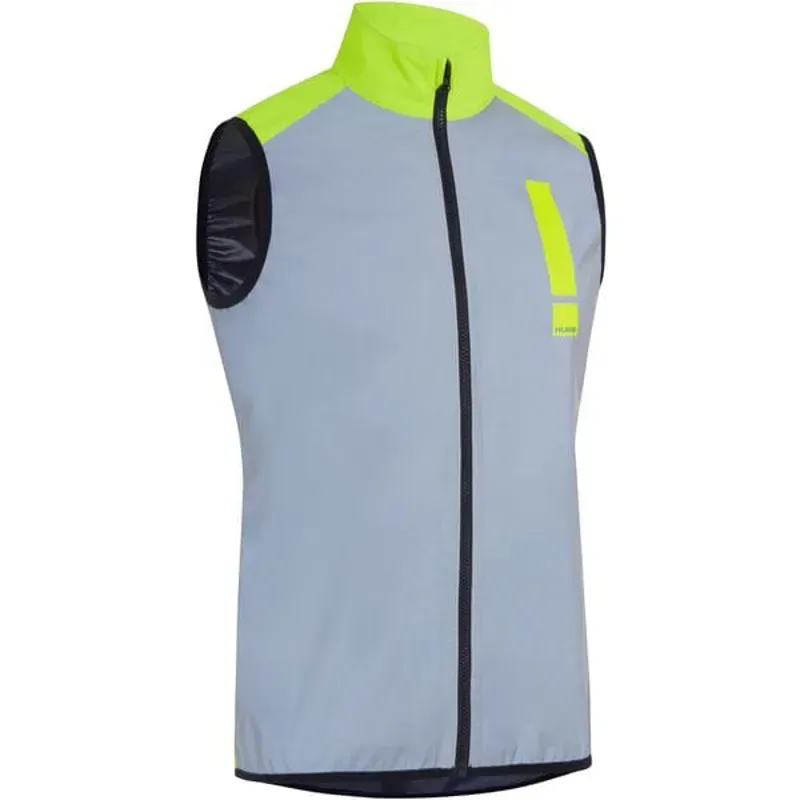 HUMP Men's Ultra Reflect Gilet - Silver Reflect / Hi-Viz Yellow -1