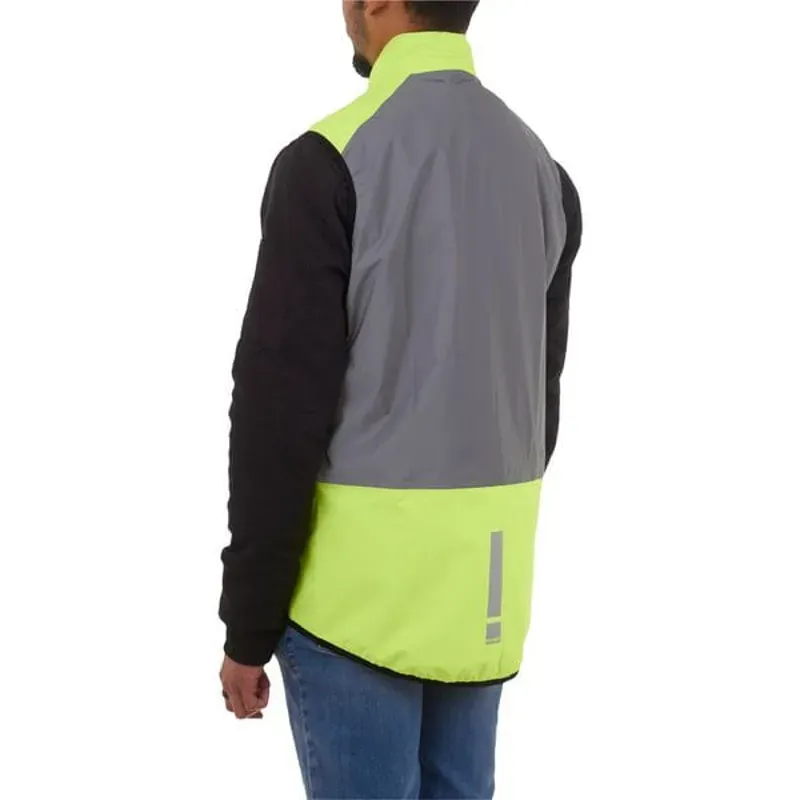 HUMP Men's Ultra Reflect Gilet - Silver Reflect / Hi-Viz Yellow -2
